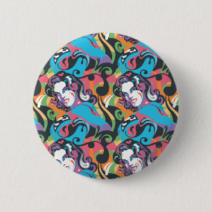 Macaron Rond 5 Cm Supergirl Color Splash Swirls Pattern 1