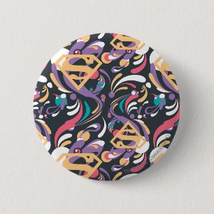 Macaron Rond 5 Cm Supergirl Color Splash Swirls Pattern 8