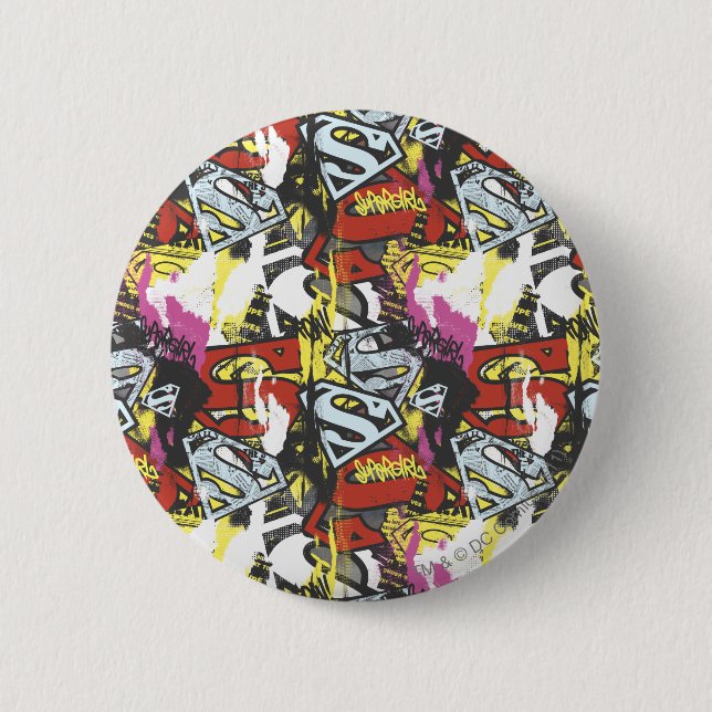 Macaron Rond 5 Cm Supergirl Comic Capteurs Motif 7 (Devant)