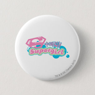 Macaron Rond 5 Cm Supergirl J-Pop 3