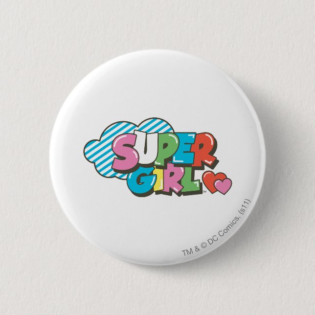 Macaron Rond 5 Cm Supergirl J-Pop 9 (Devant)