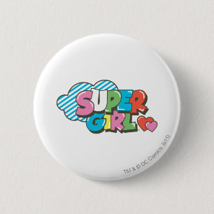 Macaron Rond 5 Cm Supergirl J-Pop 9