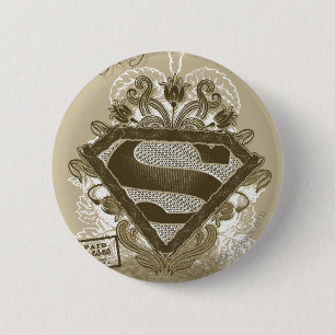 Macaron Rond 5 Cm Supergirl Metropolis Ballet Brown