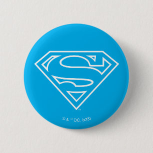 Macaron Rond 5 Cm Supergirl Outline S-Shield