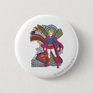 Macaron Rond 5 Cm Supergirl Random World 1