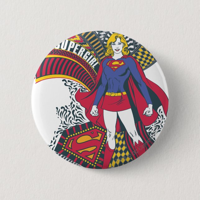 Macaron Rond 5 Cm Supergirl Random World 1 (Devant)