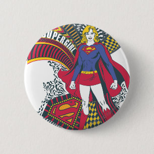 Macaron Rond 5 Cm Supergirl Random World 1