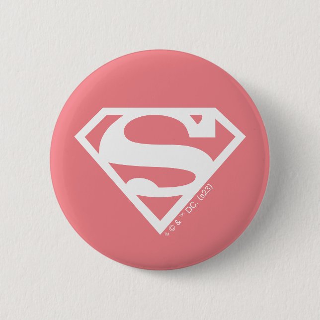 Macaron Rond 5 Cm Supergirl Solid S-Shield (Devant)