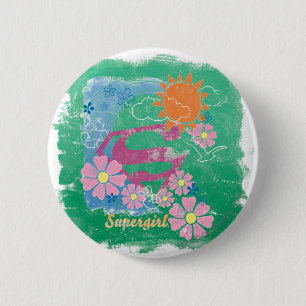 Macaron Rond 5 Cm Supergirl Sun et amour