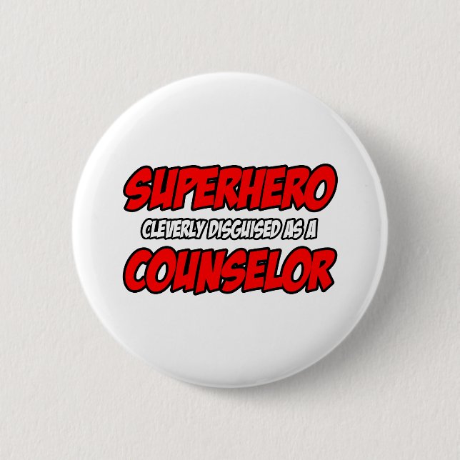 Macaron Rond 5 Cm Superhero...Conseiller (Devant)