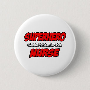 Macaron Rond 5 Cm Superhero...Infirmière