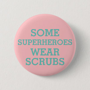Macaron Rond 5 Cm Superhéros dans le bouton Scrubs