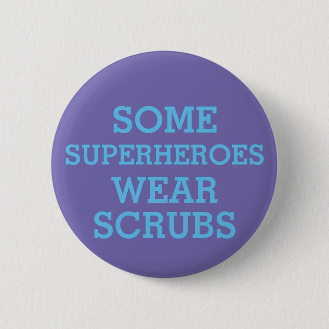 Macaron Rond 5 Cm Superhéros dans le bouton Scrubs (Devant)