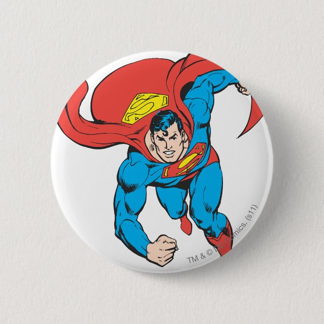 Macaron Rond 5 Cm Superman avance (Devant)