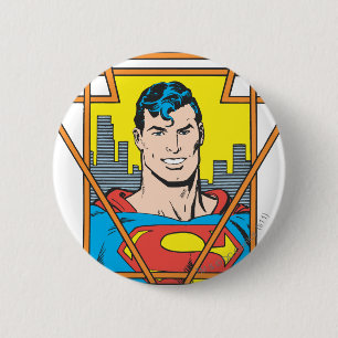 Macaron Rond 5 Cm Superman Bust