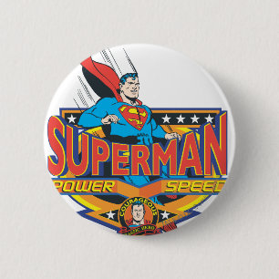 Macaron Rond 5 Cm Superman - Puissance, vitesse