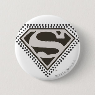 Macaron Rond 5 Cm Superman S-Shield   C'est Showtime ! Logo
