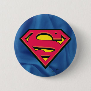 Macaron Rond 5 Cm Superman S-Shield   Logo classique