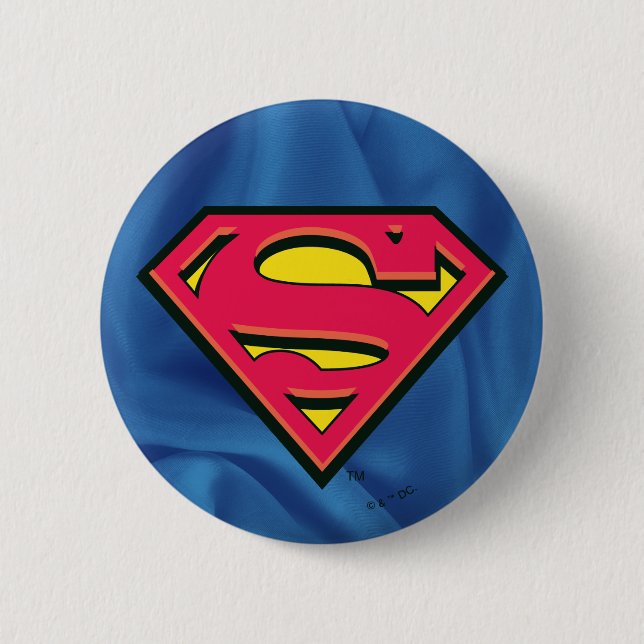 Macaron Rond 5 Cm Superman S-Shield | Logo classique (Devant)