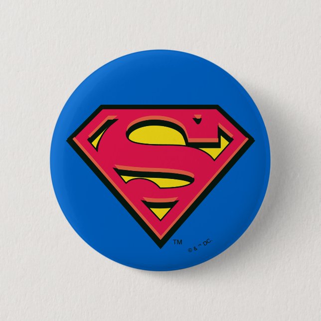 Macaron Rond 5 Cm Superman S-Shield | Logo classique (Devant)