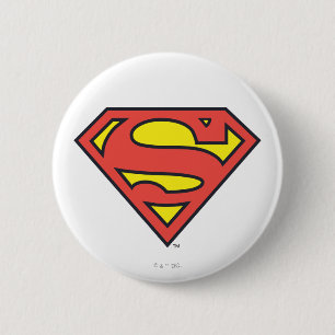 Macaron Rond 5 Cm Superman S-Shield   Logo Superman