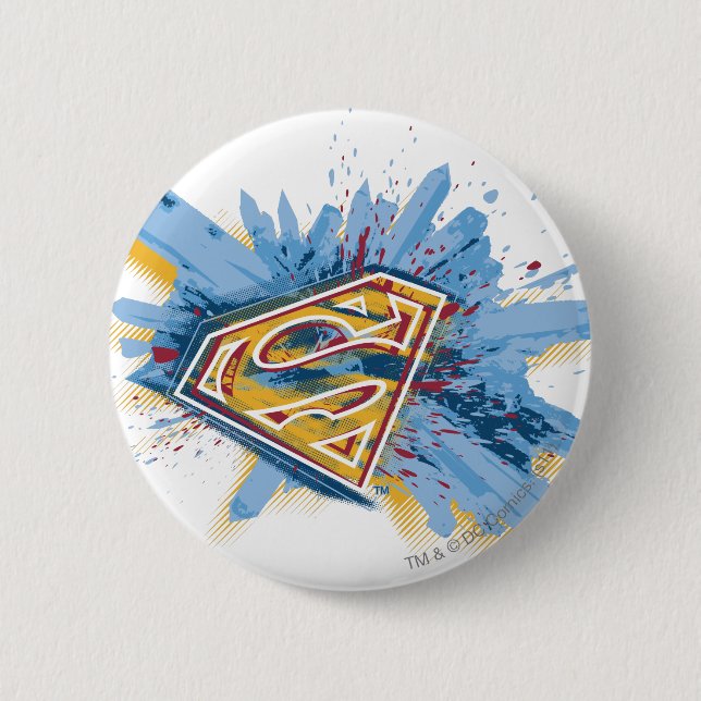 Macaron Rond 5 Cm Superman Stylisé | Logo de démarrage (Devant)
