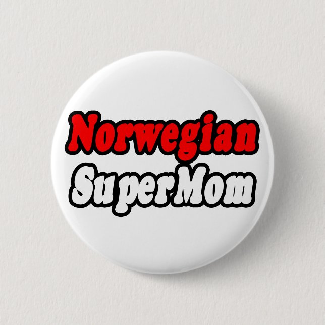 Macaron Rond 5 Cm SuperMom norvégien (Devant)