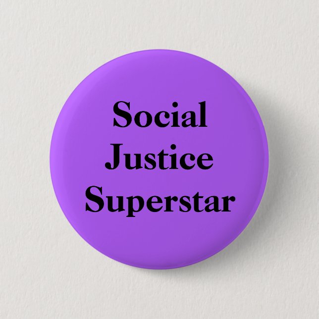 Macaron Rond 5 Cm Superstar de justice sociale (Devant)