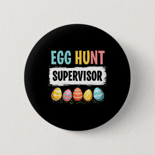 Macaron Rond 5 Cm Superviseur de chasse aux œufs de Pâques 3