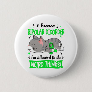 Macaron Rond 5 Cm Support Bipolar Disorder Awareness Ribbon Gifts