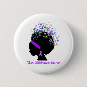 Macaron Rond 5 Cm Support Chiari Malformation Warrior Gifts