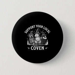 Macaron Rond 5 Cm Support De Votre Hal De Skunk Locale Raccoon Oposs