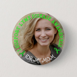 Macaron Rond 5 Cm Support Lyme Disease Awareness Personalized Button