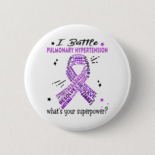 Macaron Rond 5 Cm Support Pulmonaire Hypertension Guerrier Cadeaux