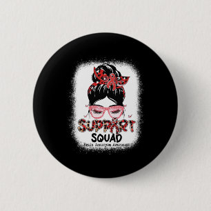 Macaron Rond 5 Cm Support Squad Messy Bun Butterfly Cerveau Aneurysm
