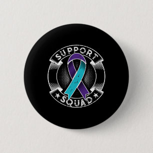 Macaron Rond 5 Cm Support Squad Ribbon Suicide Prevention