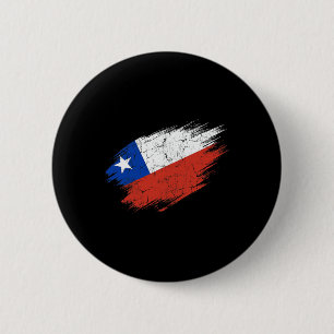 Macaron Rond 5 Cm Supporteur de football chilien Drapeau en lambeaux
