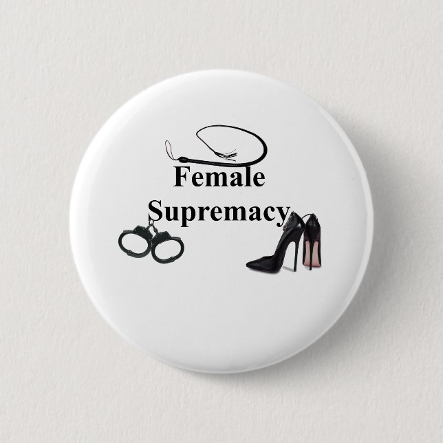 MACARON ROND 5 CM SUPRÉMATIE FÉMININE (Devant)