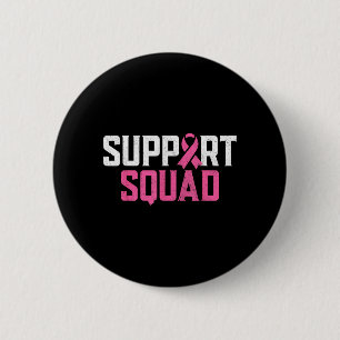 Macaron Rond 5 Cm Suprt Squad Guerrière du Cancer du Sein Cancer du
