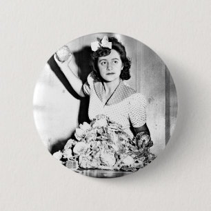 Macaron Rond 5 Cm Sur l'effort de guerre de front intérieur