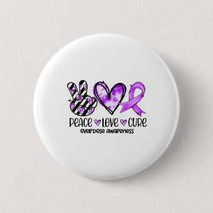 Macaron Rond 5 Cm Surconscience de surdosage Peace Love Cure 