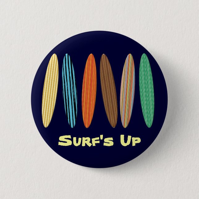 Macaron Rond 5 Cm Surf (Devant)