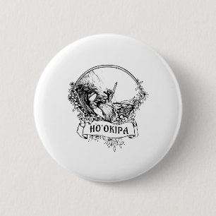 Macaron Rond 5 Cm Surf Hookipa Maui Hawaï Vintage Rétro Planche à Vo