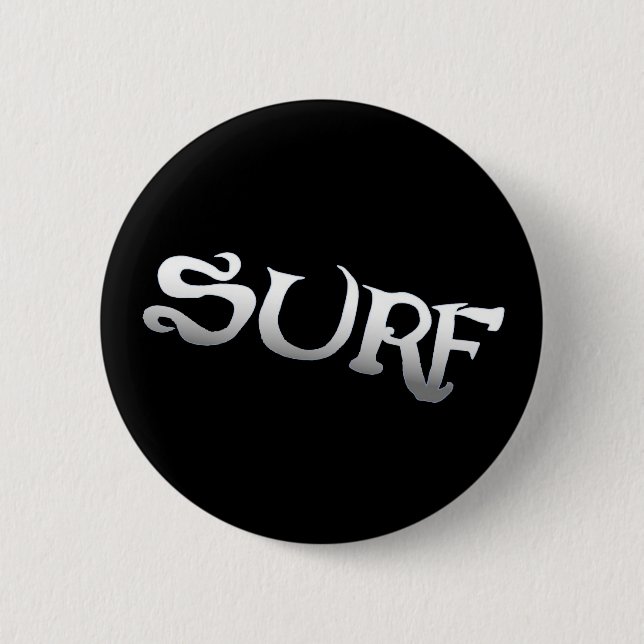 Macaron Rond 5 Cm Surf noir (Devant)