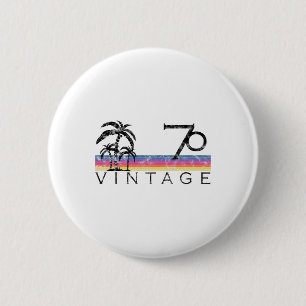 Macaron Rond 5 Cm Surf vintage 1970 Coucher de soleil sur l'océan Pa