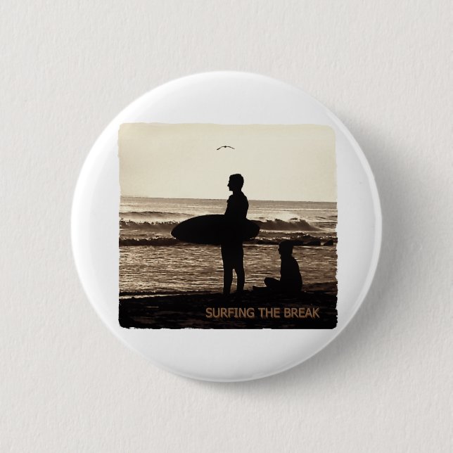 Macaron Rond 5 Cm surfer la coupure (Devant)