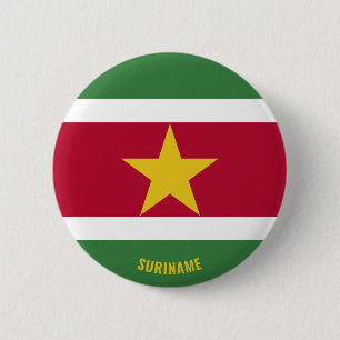 Macaron Rond 5 Cm Suriname Drapeau mignon Patriotique