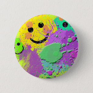 MACARON ROND 5 CM SURPRISE DE PEINTURE DE VISAGE