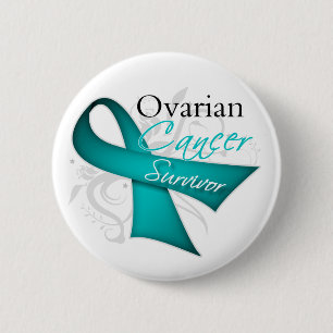 Macaron Rond 5 Cm Survivant - Cancer de l'ovaire