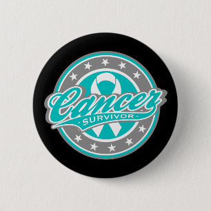 Macaron Rond 5 Cm Survivant de biais de cancer du col de l'utérus d